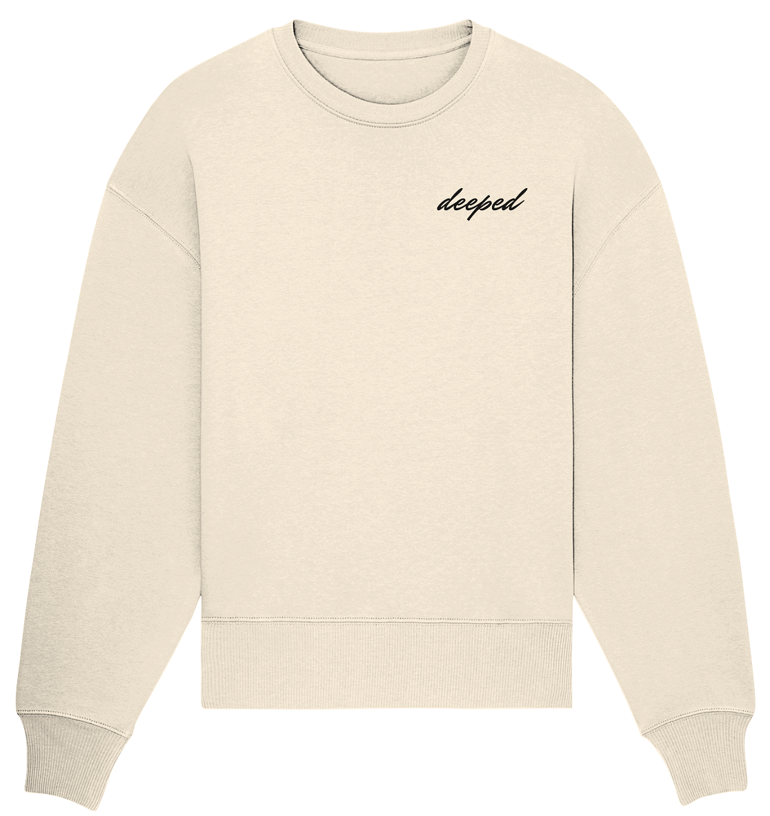 deeped classic vorne - Organic Oversize Sweatshirt