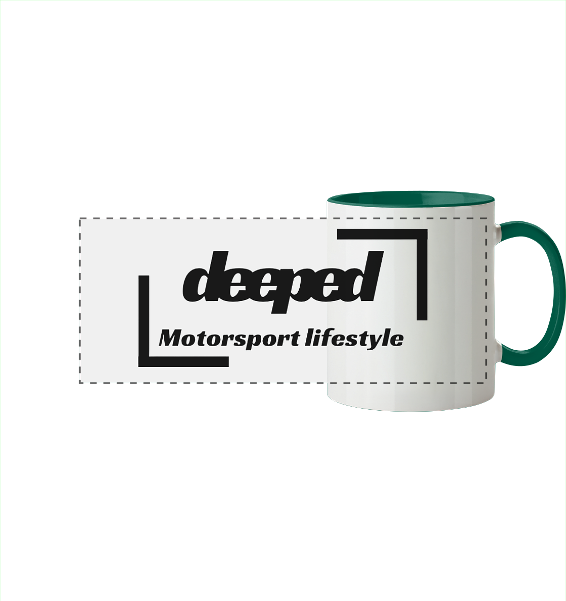 deeped motorsport lifestyle - Panorama Tasse zweifarbig