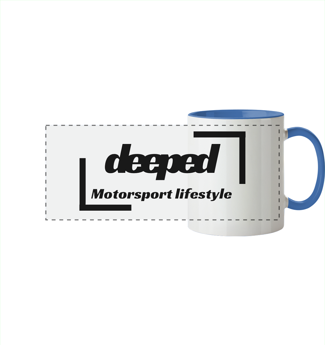 deeped motorsport lifestyle - Panorama Tasse zweifarbig