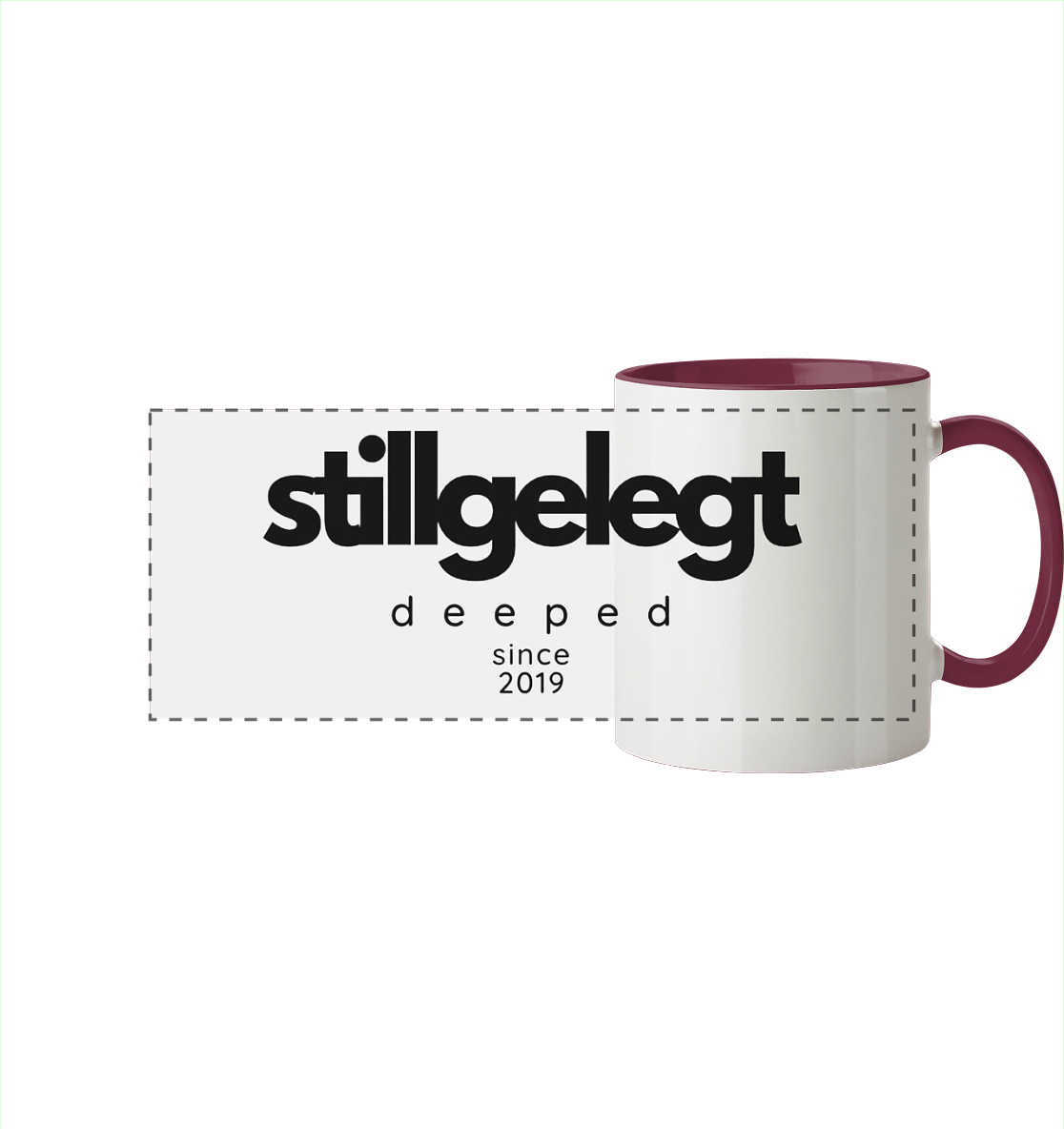 deeped stillgelegt - Panorama Tasse zweifarbig