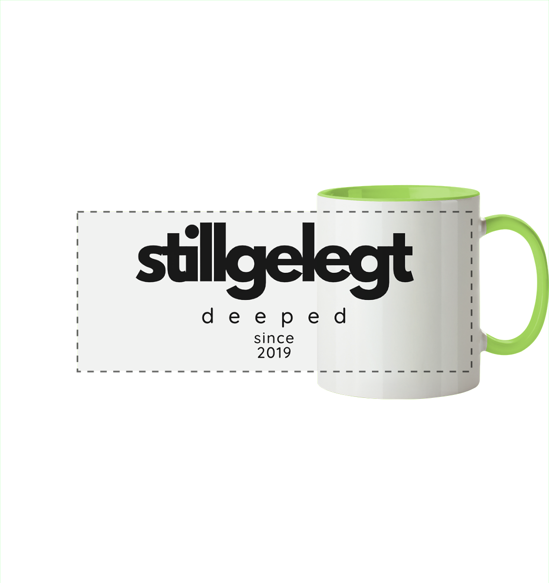 deeped stillgelegt - Panorama Tasse zweifarbig