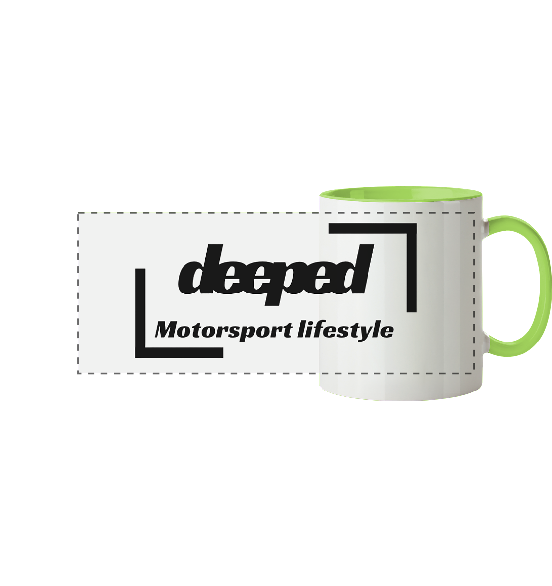 deeped motorsport lifestyle - Panorama Tasse zweifarbig