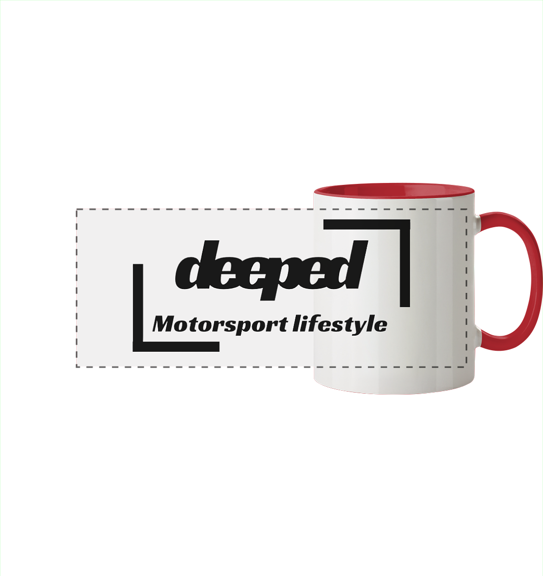 deeped motorsport lifestyle - Panorama Tasse zweifarbig