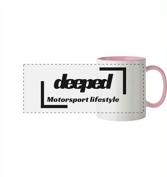 deeped motorsport lifestyle - Panorama Tasse zweifarbig