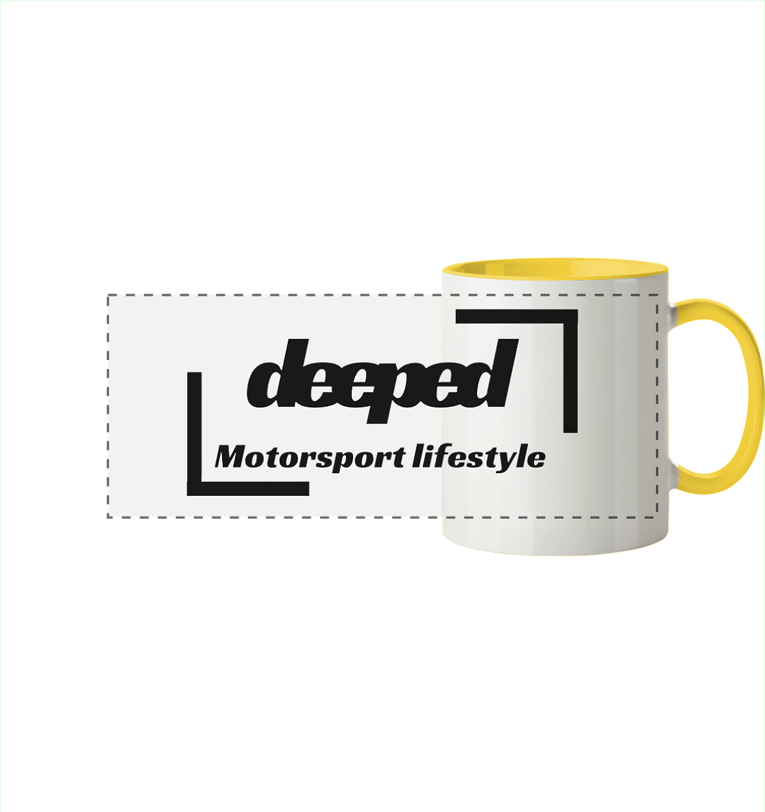 deeped motorsport lifestyle - Panorama Tasse zweifarbig